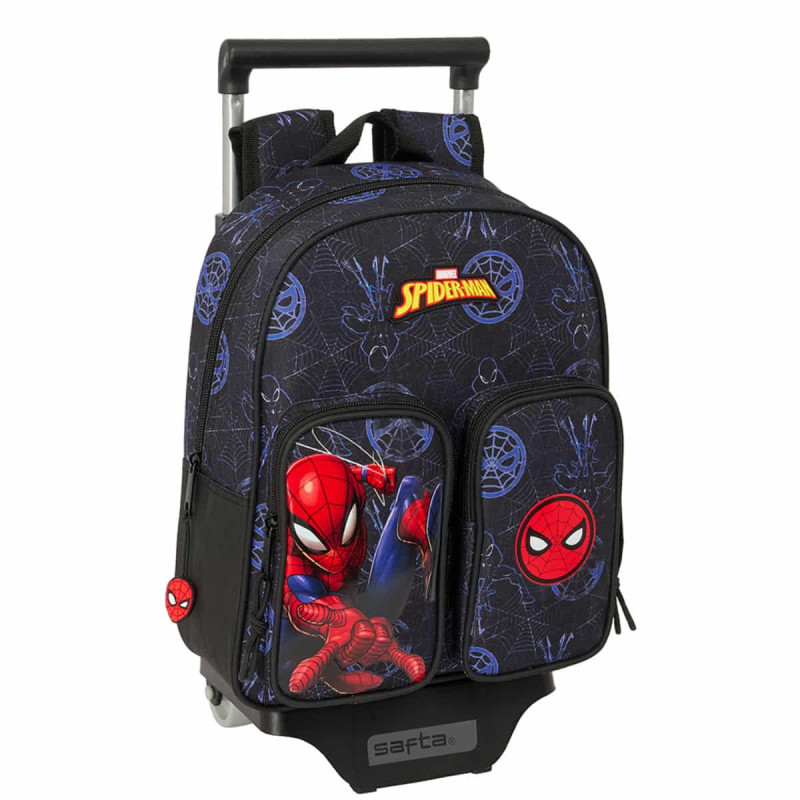 Imagen mochila spiderman attack 34cm con carro