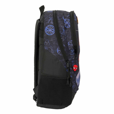 imagen 2 de mochila spiderman attack 44cm adaptable a carro