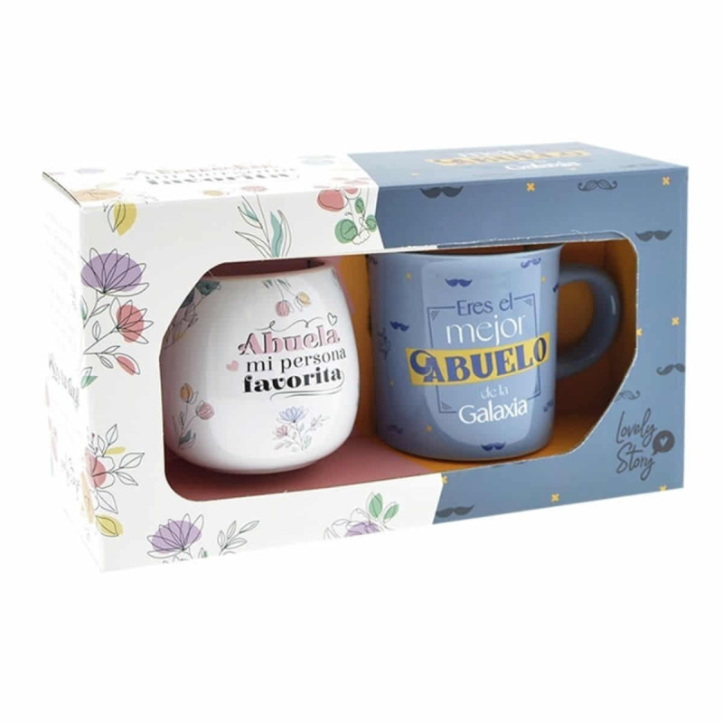 Imagen set de 2 tazas: abuela y abuelo 430ml