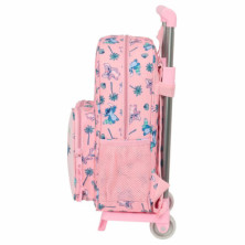 imagen 2 de mochila stitch beach 34cm con carro