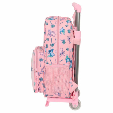 imagen 2 de mochila stitch beach 34cm con carro