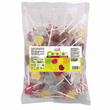 imagen 1 de piruletas mini corazón bolsa 100u sabores surtido
