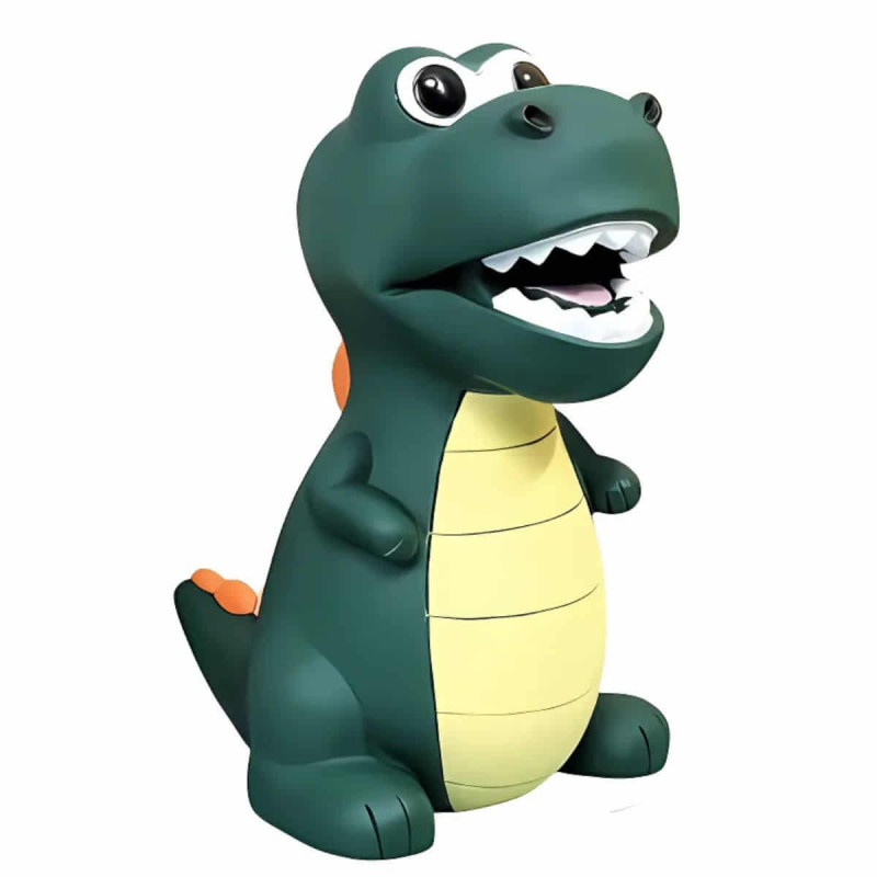 Imagen hucha dinos pvc verde 27cm