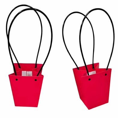 imagen 1 de bolsa roja con asa pack 12 unidades