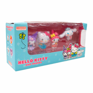 imagen 2 de set hello kitty con 4 figuras 5cm comansi
