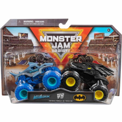 imagen 1 de set megalodon vs batman vehículos monster jam