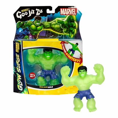 imagen 1 de figura goo jit zu hulk marvel glow