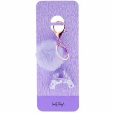 Imagen llavero letra / keychain letter -a purple