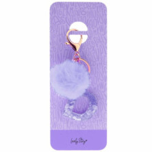 Imagen llavero letra / keychain letter 0 purple