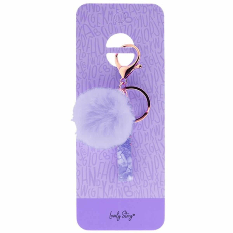 Imagen llavero letra  keychain letter - i purple