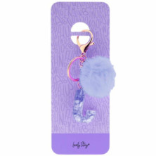 Imagen llavero letra / keychain letter -j purple