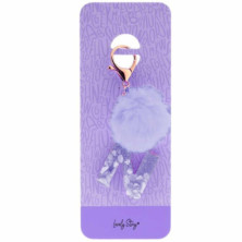 Imagen llavero letra / keychain letter -n purple