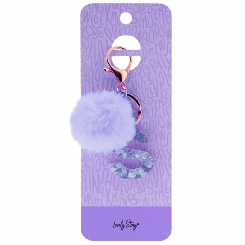 Imagen llavero letra / keychain letter -s purple