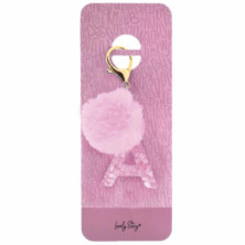 Imagen llavero letra / keychain letter -a pink