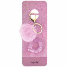 Imagen llavero letra / keychain letter -d pink