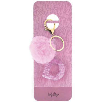 Imagen llavero letra / keychain letter -d pink Imagen llavero letra / keychain letter -d pink