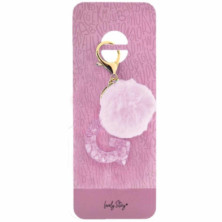 Imagen llavero letra 1 keychain letter -g pink