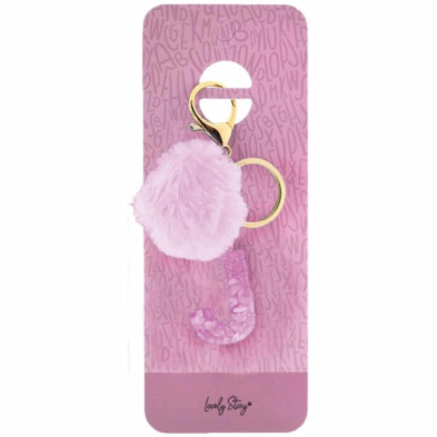 Imagen llavero letra / keychain letter -j pink Imagen llavero letra / keychain letter -j pink
