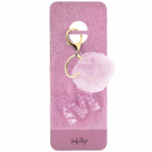 Imagen llavero letra 1 keychain letter -m - pink