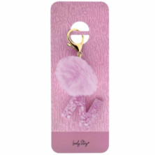 LLAVERO LETRA / KEYCHAIN LETTER -N -PINK