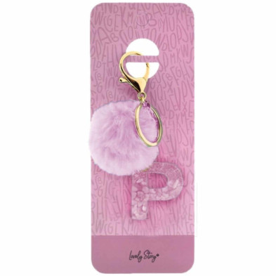 Imagen llavero letra / keychain letter -p -pink Imagen llavero letra / keychain letter -p -pink