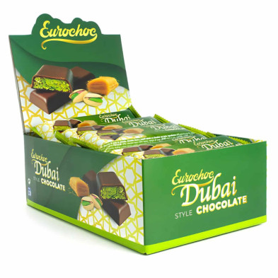 imagen 1 de barrita chocolate dubai 40grs expositor 24 unid