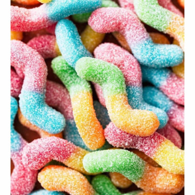 imagen 2 de gusanitos goma glumies bolsa 1kg