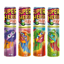 Imagen spray de caramelo super heroes 25ml 24u