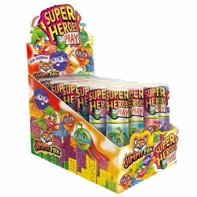 imagen 1 de spray de caramelo super heroes 25ml 24u