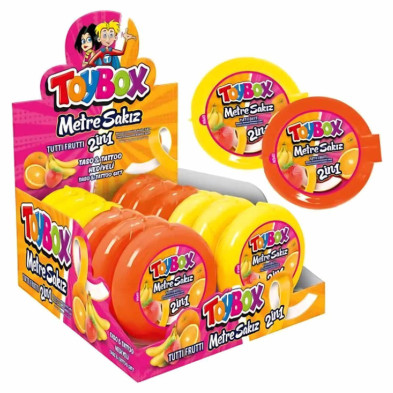 imagen 1 de chicle toybox doble tutti frutti 28grs 12u