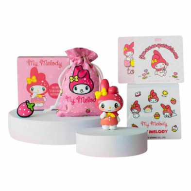 imagen 4 de figura my melody con 5 accesorios exclusivos sanro