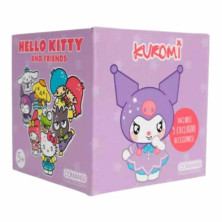 imagen 3 de figura kuromi con 5 accesorios exclusivos sanrio