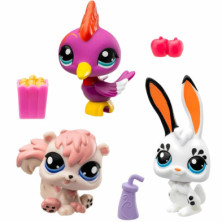 Imagen figura littlest pet shop pack de 3 park pets