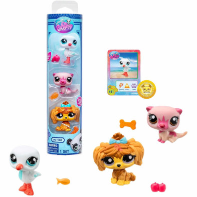 imagen 2 de figura littlest pet shop pack de 3 country pets