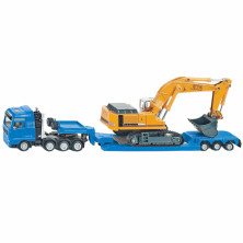 CAMINHÃO COM CARRETA PARA PÁ EXCAVADORA 1/87