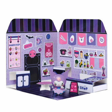 imagen 3 de figura kuromi ramen shop licencia oficial sanrio