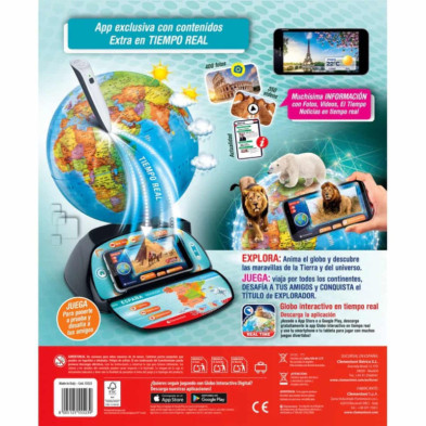 imagen 2 de globo terraqueo digital real time clementoni