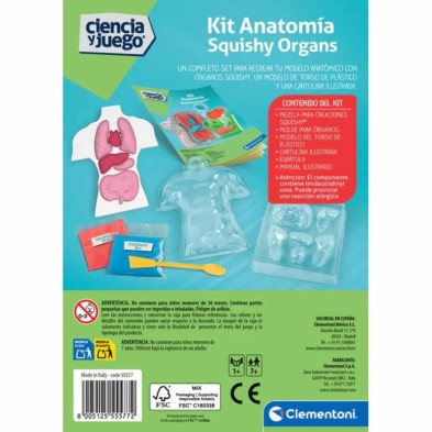 imagen 1 de kit anatomía squishy organs ciencia y juego clemen