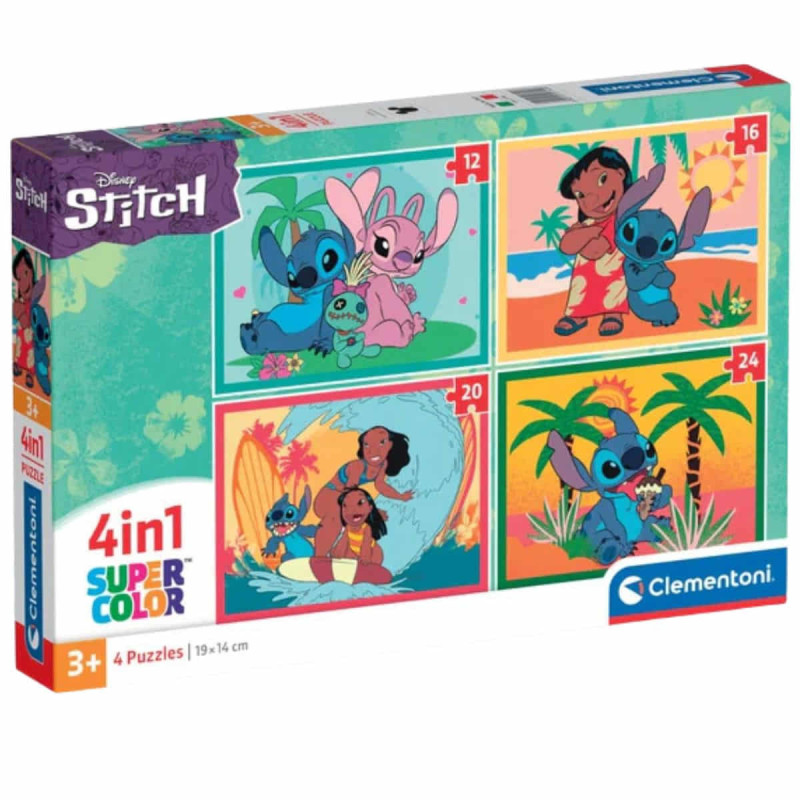 Imagen puzzle stitch 4 en 1 de 12 a 24 piezas clemento
