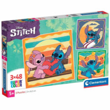Imagen puzle stitch 3x48 piezas clementoni