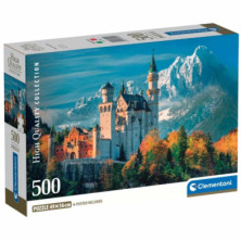Imagen puzzle castillo neuschwanstein 500 piezas compact
