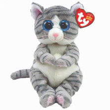 Imagen peluche beanie bellies mitzi grey cat 15cm