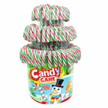 Imagen candy cane 12grs blanco rojo verde 12grs 100u sg
