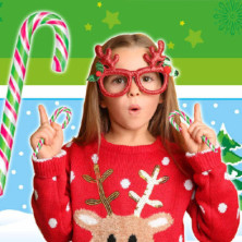 imagen 1 de candy cane 12grs blanco rojo verde 12grs 100u sg