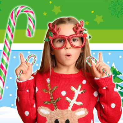 imagen 1 de candy cane 12grs blanco rojo verde 12grs 100u sg