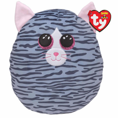 Peluche Squish Kiki gato gris Ty 25 cm