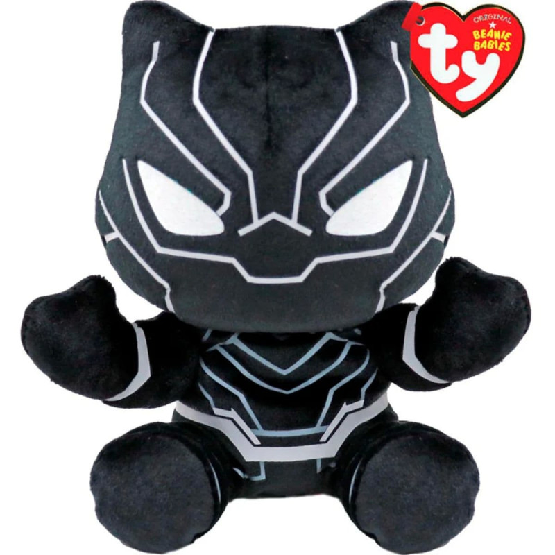 Peluche Beanie Babies Black Panther Ty 15 cm