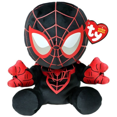 Peluche Beanie Babies Spiderman Miles Ty 15 cm