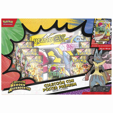 Imagen jcc colección con póster premiun mega-lucario