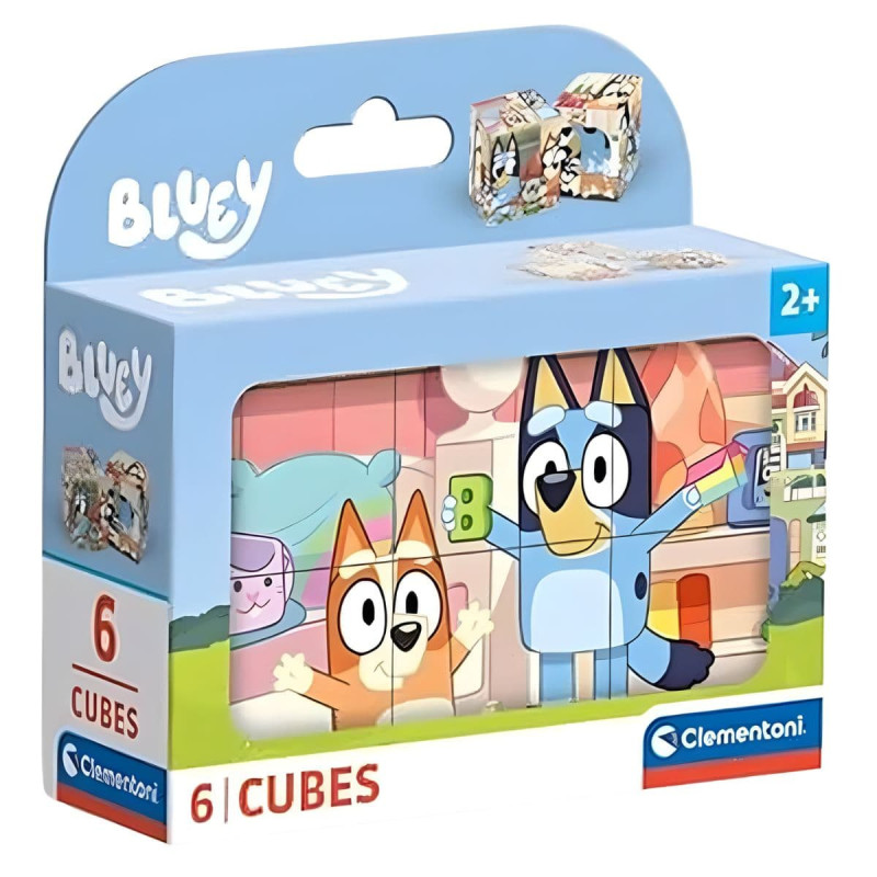Frontal da caixa do puzzle Clementoni Bluey 6 peças